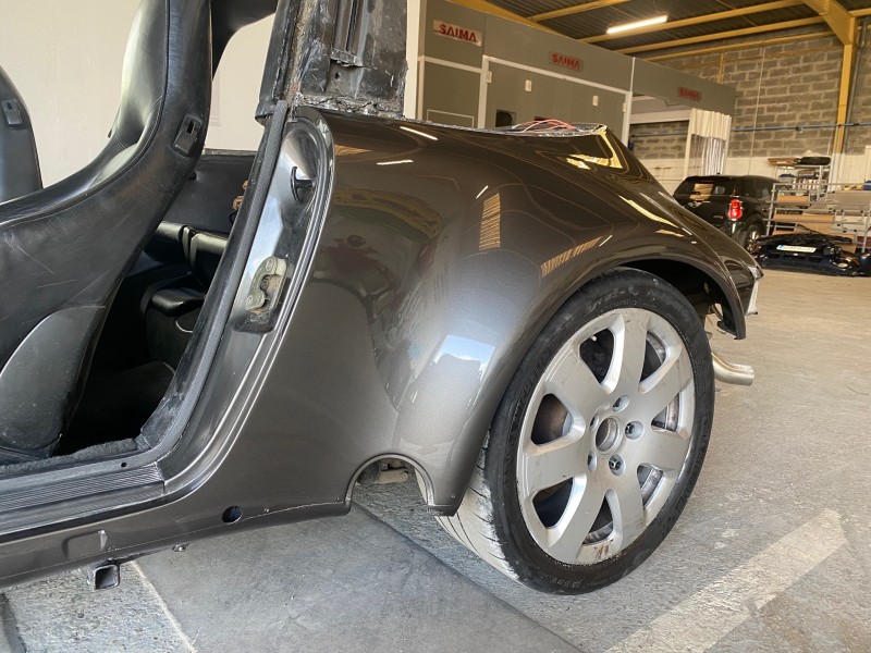 résultat peinture fraichement sortie de cabine