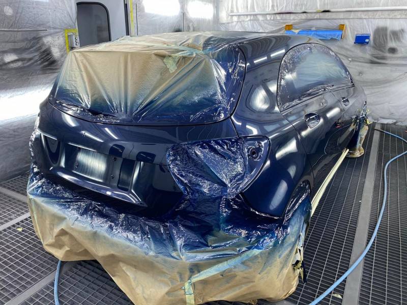 mercedes A45 AMG peinture en cabine